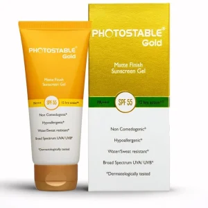 PHOTOSTABLE GOLD MATTE FINISH SUNSCREEN GEL